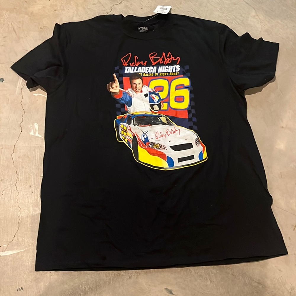 Ricky Bobby Talladega Nights black tee